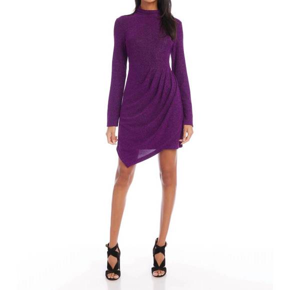 NEW FIFTEEN TWENTY drape front dress in magenta
